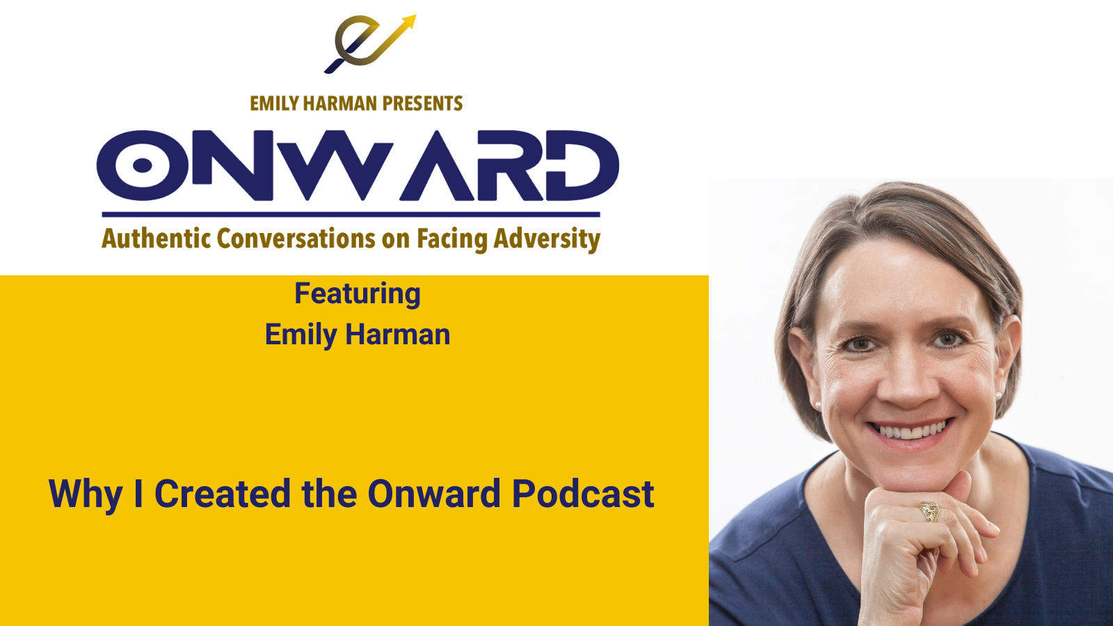 Onward Podcast Logo and Guest Emily Harman